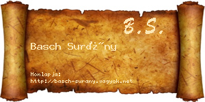Basch Surány névjegykártya